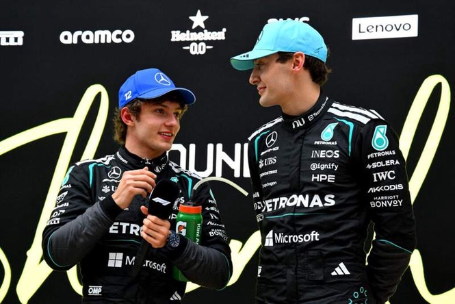 Image from: Bradley Lord shares Mercedes’ view on Kimi Antonelli and George Russell battling for F1 title
