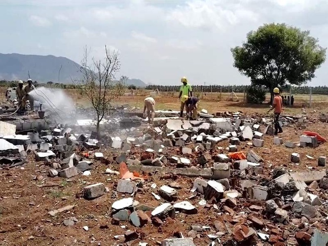 Image from: Tamil Nadu: Two killed in explosion at firecracker unit in Theni