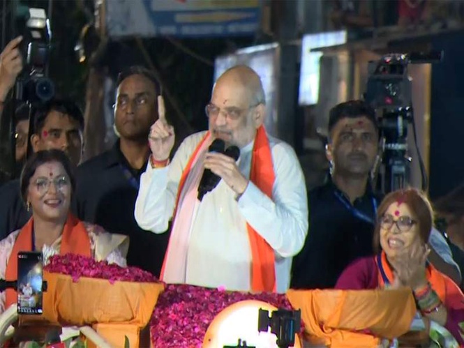 Image from: Union Minister Amit Shah holds massive roadshow in Tollygunge, ahead of second phase of West Bengal election