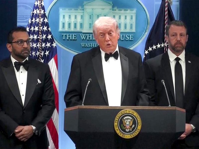 Image from: Trump voices disappointment with NATO amid WHCA dinner shooting, says "they weren't there"