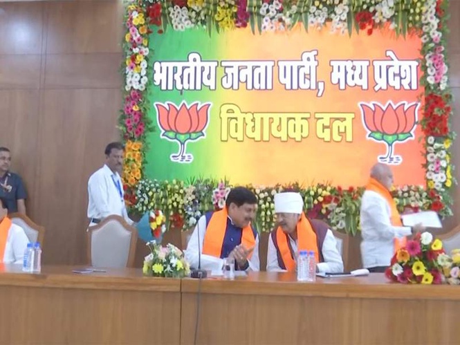 Image from: Madhya Pradesh: BJP holds legislative party meeting ahead of one-day Assembly Session