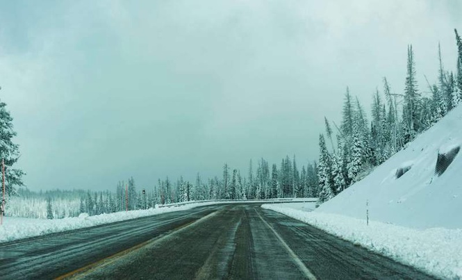 Image from: Snow Builds across Mountain Regions as Strong Winds and Slick Roads Threaten Travel