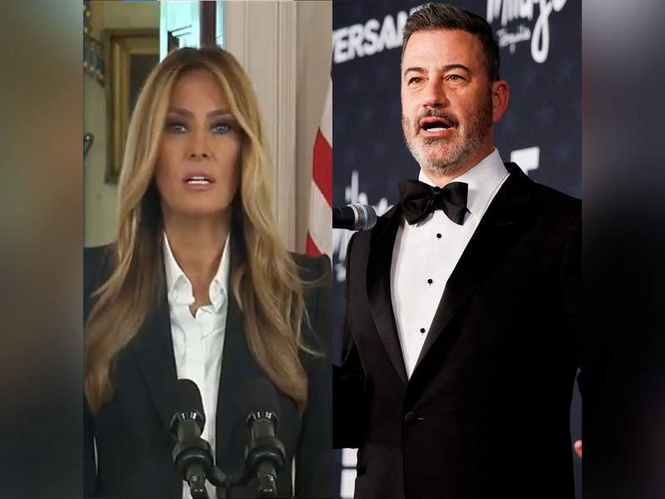 Image from: Melania Trump urges ABC "to take a stand" against Jimmy Kimmel, says his "monologue about my family isn't comedy"
