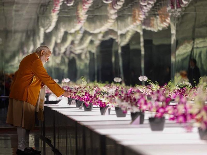 Image from: "Such efforts reflect our deep harmony with nature": PM Modi after visiting Orchidarium in Sikkim's Gangtok