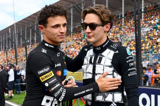 Image from: Jolyon Palmer says George Russell isn’t feeling the same pressure Lando Norris did last year