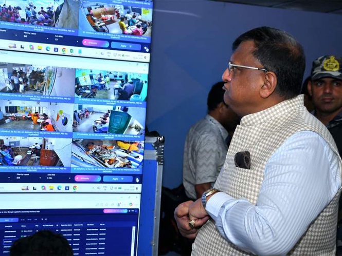 Image from: "Booths to go for repoll if taping of EVM buttons verified": West Bengal CEO after BJP alleges irregularities in Falta