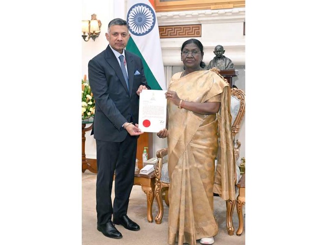 Image from: Vikram Doraiswami receives credentials as new envoy to China from President Murmu