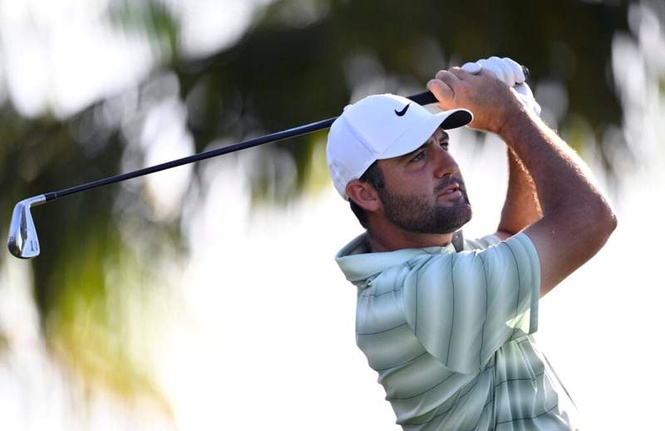 Image from: What Scottie Scheffler shot on the back nine of the Blue Monster Course at Trump National Doral in practice