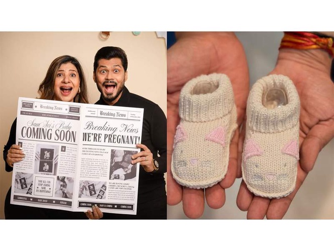 Image from: "Our most beautiful story is now in production": Sambhavna Seth, Avinash Dwivedi expecting first child together via surrogacy
