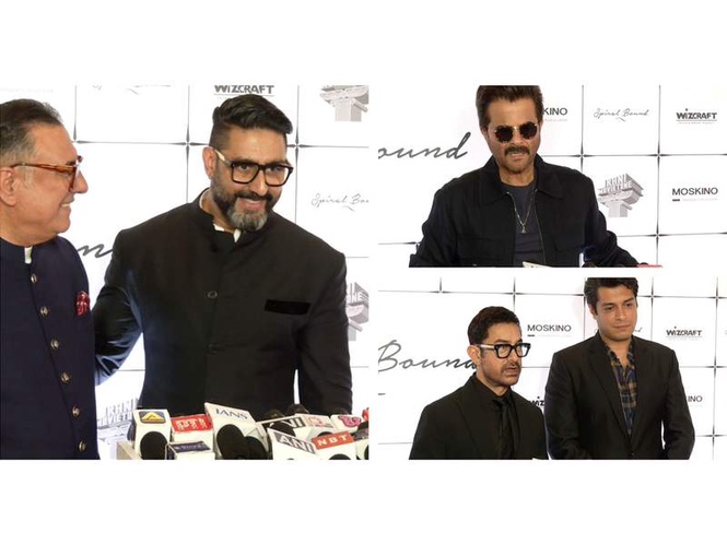 Image from: Aamir Khan, Abhishek Bachchan, Anil Kapoor come together to celebrate Boman Irani's initiative Spiral Bound