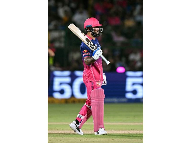 Image from: I don't need to answer critics, says Riyan Parag following his first fifty of IPL 2026 in 10 games