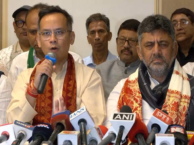 Image from: Congress meets alliance partners in Assam, rejects exit polls saying, "attempt to create atmosphere"
