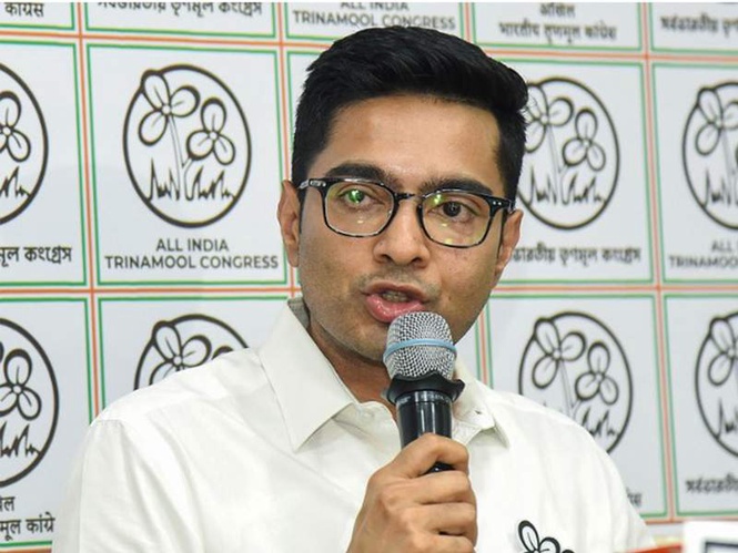 Image from: "Ten lifetimes won't be enough": TMC's Abhishek Banerjee challenges "Bangla Birodhi Gujarati gang" to contest from Falta