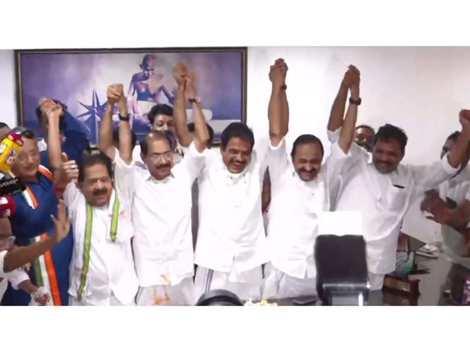 Image from: Keralam: Congress leaders celebrate as UDF heads towards return to power after 10-year drought
