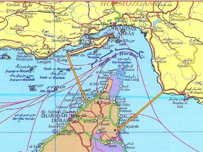 Image from: Iran: IRGC declares new maritime control zone in Strait of Hormuz