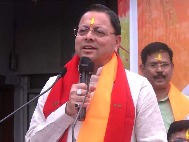 Image from: CM Dhami celebrates BJP's strong mandate, says "from Devbhoomi Uttarakhand to Gangasagar, everything has turned saffron"