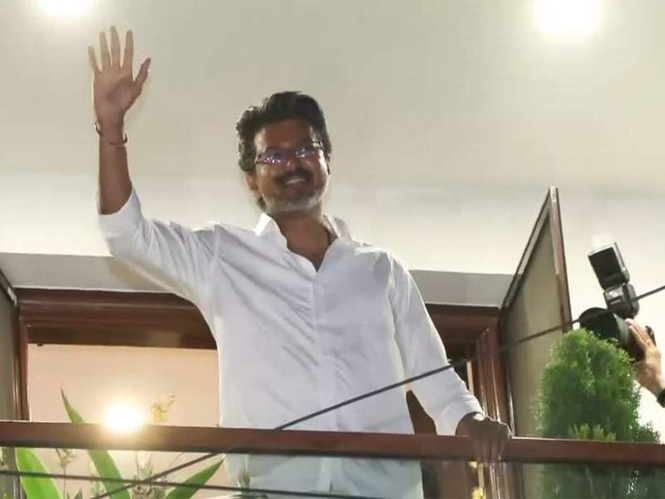 Image from: Rajinikanth, Dhanush congratulate Vijay as TVK shines in Tamil Nadu elections