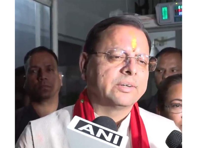 Image from: "People voted above caste and religion, forming double-engine govt:" Uttarakhand CM Dhami on BJP's West Bengal victory