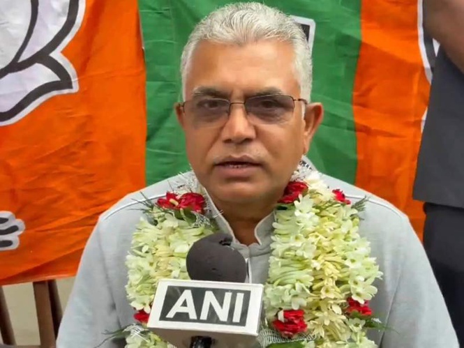 Image from: "People bestowed their upon me": BJP's Dilip Ghosh after winning Kharagpur Sadar assembly in West Bengal polls