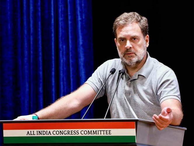 Image from: "Some in Congress..." Rahul Gandhi cautions against celebrating TMC defeat, says "BJP's step forward to destroy democracy"