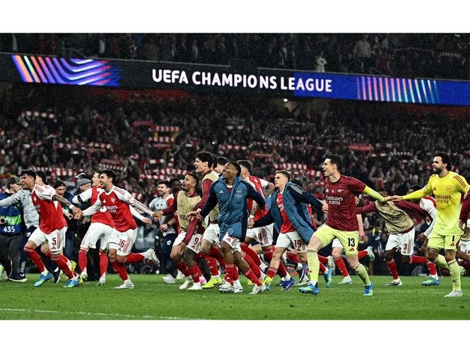 Image from: Saka’s goal seals Arsenal’s place in UEFA Champions League Final after 20-year wait