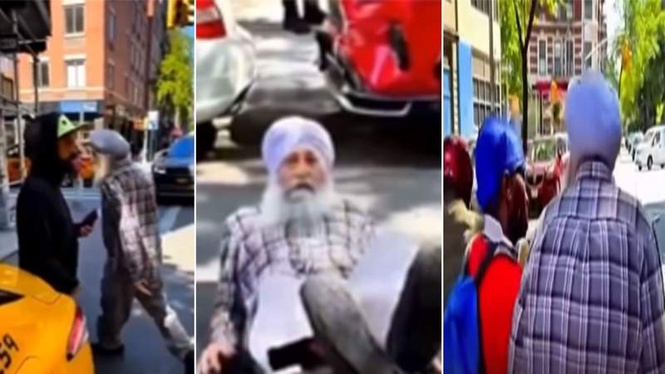 Image from: Elderly Sikh driver assaulted by African-American man in New York City