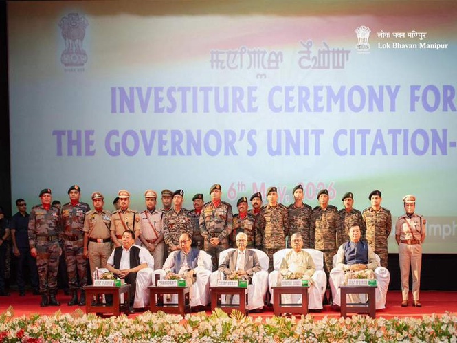 Image from: Manipur: Churachandpur district police gets governor's unit citation for 2025-26