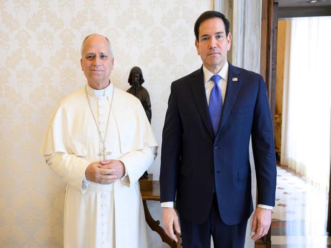 Image from: Marco Rubio discusses West Asia situation with Pope Leo XIV