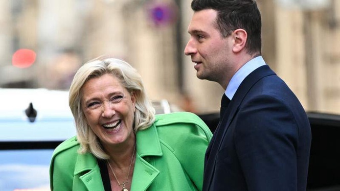 Image from: France's far-right Le Pen and Bardella court Israel, Germany envoys ahead of presidential vote