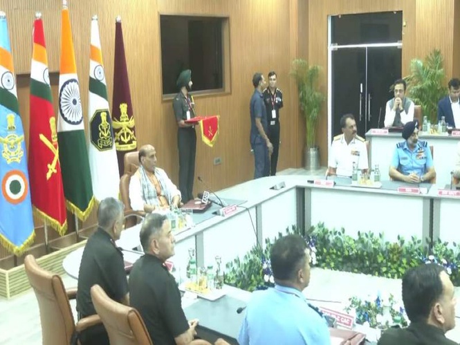 Image from: Rajnath Singh attends release of documentary on Operation Sindoor on its first anniversary