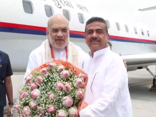 Image from: Home Minister Amit Shah arrives in West Bengal to chair party meeting as Central Observer