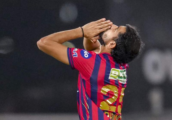 Image from: I felt good after Kohli wicket, but more important is we won the game: Prince Yadav