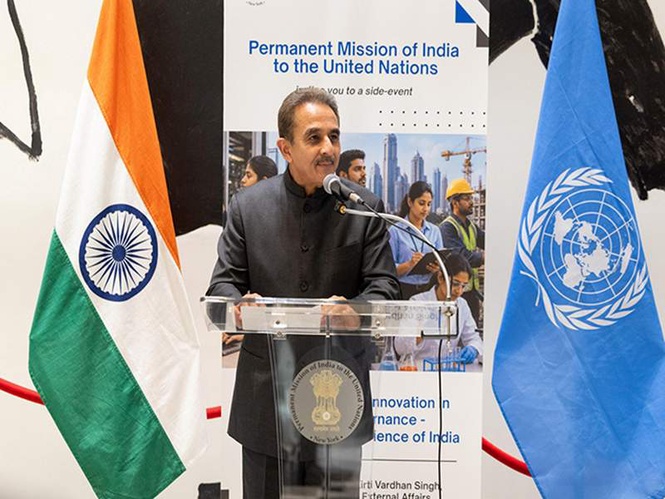 Image from: India prioritises migrant welfare with "holistic approach" and digital innovation: MoS Kirti Vardhan Singh at UN