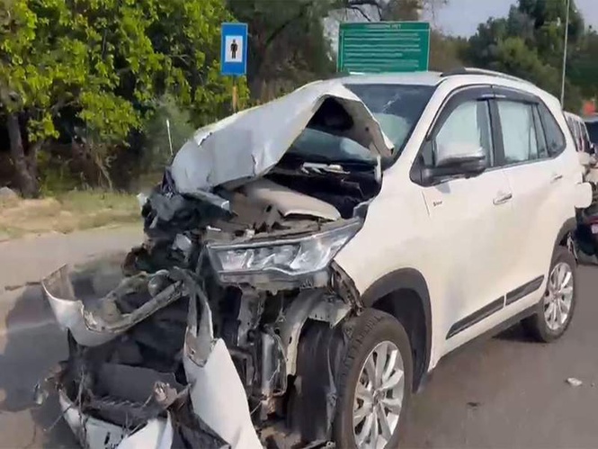 Image from: Haryana minister Krishan Lal Panwar sustains minor injuries after vehicle hits convoy
