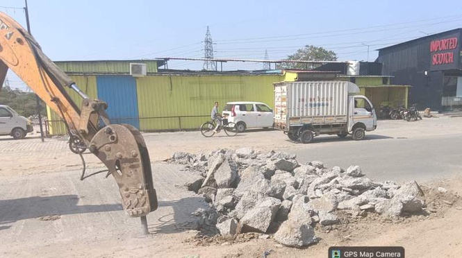 Image from: Faridabad contractor directed to rebuild Rs 1.88 crore road after project failed quality test
