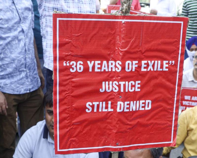 Image from: Jammu: Kashmiri Pandits protest; seek rehabilitation policy, fresh job package