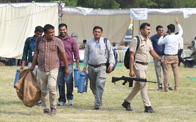 Image from: On the eve of Panchkula MC elections, polling preparations in full swing