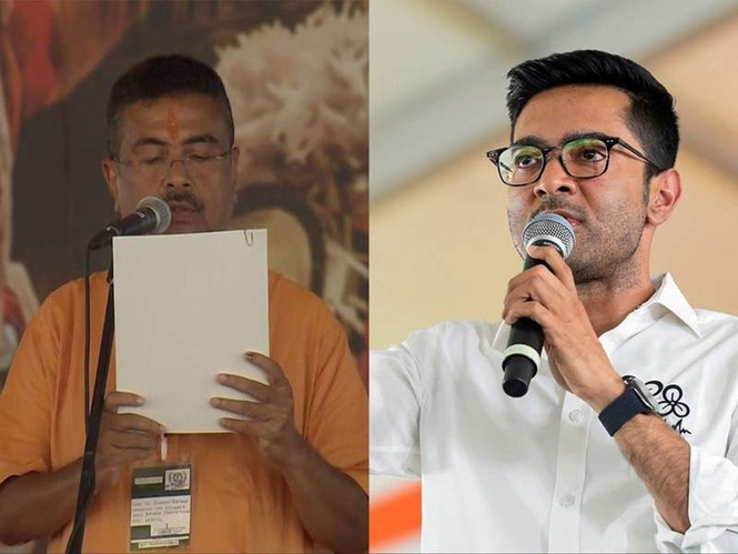 Image from: Suvendu Adhikari sworn in as West Bengal's first BJP CM, says 'Sonar Bangla era' has begun