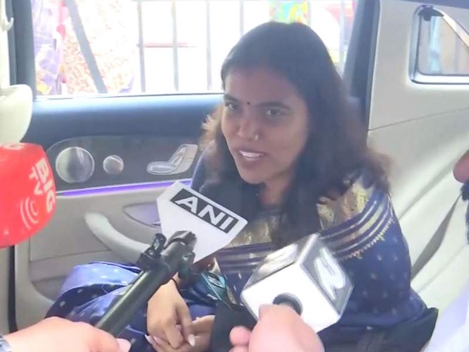 Image from: "Big day for Tamil Nadu," says TVK's S Keerthana ahead of Vijay's swearing-in ceremony