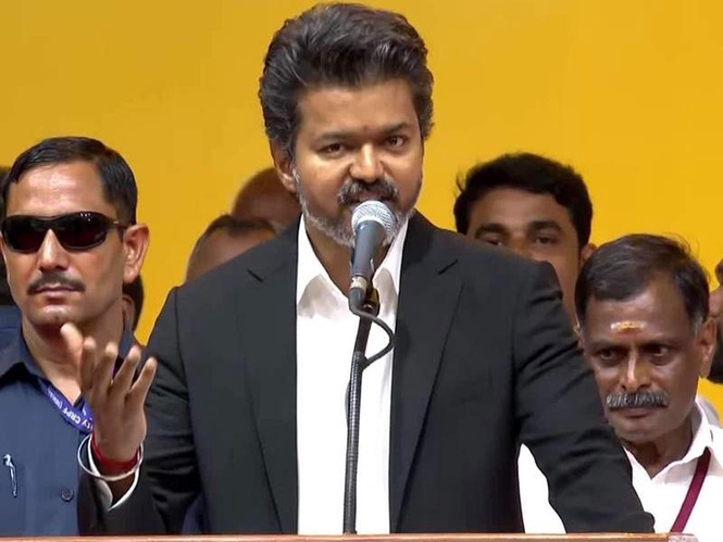 Image from: "Real secularism and social justice": CM Vijay slams DMK's Rs 10 lakh cr debt, promises transparent rule in Tamil Nadu
