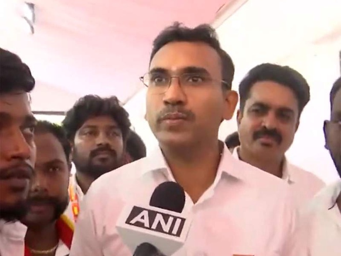 Image from: "Historic chapter has begun": TVK leader KG Arunraj after taking oath as Tamil Nadu Minister