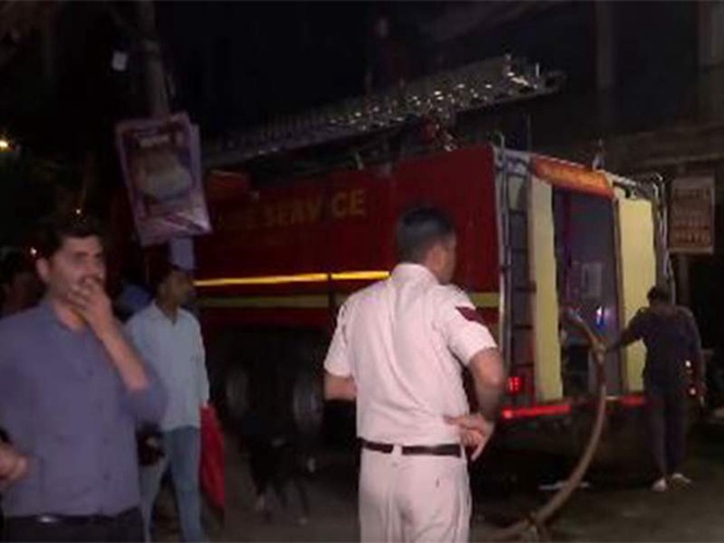Image from: JK: Massive fire erupts at scrap factory near National Highway in Mirbazar; operation underway to control blaze