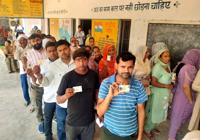 Image from: 79.2% turnout in Sampla MC polls