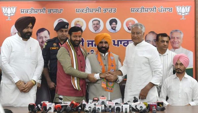 Image from: Bhagwant Mann’s cousin Gian Singh Mann joins BJP