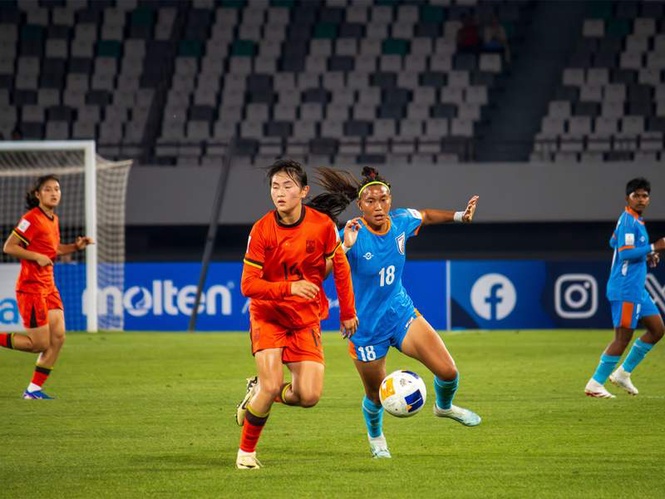 Image from: India suffer 0-3 loss to China in AFC U17 Women’s Asian Cup quarter-finals