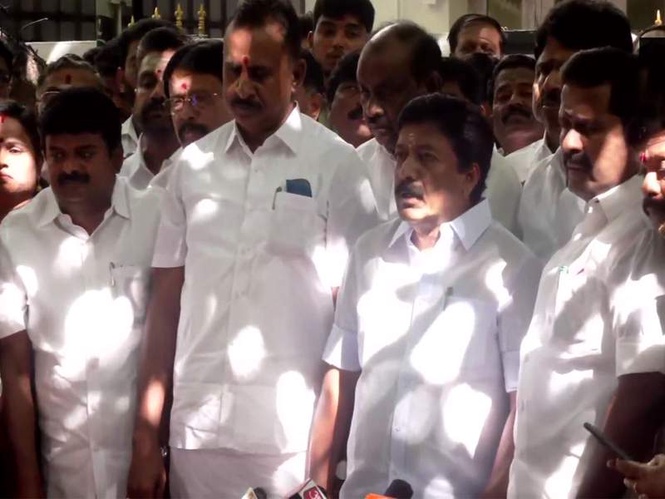 Image from: "Decision to support TVK," CV Shanmugam led AIAIDMK faction claims majority support in party; backs TVK govt