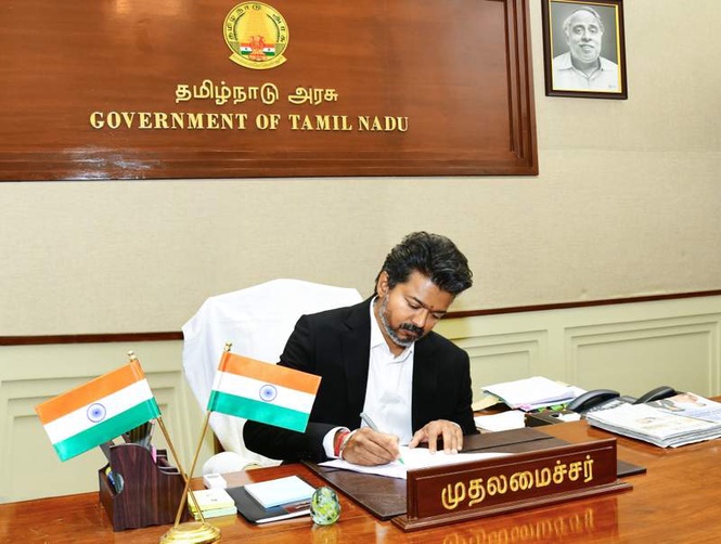 Image from: Vijay orders closure of 717 govt-run liquor outlets near schools, temples, bus stands after taking charge as Tamil Nadu CM