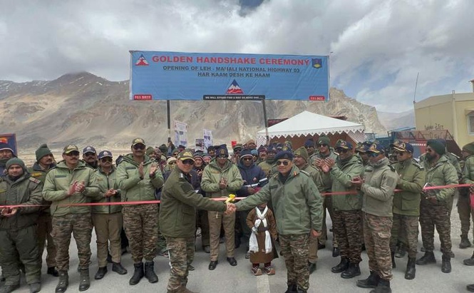 Image from: BRO restores Manali-Leh highway after 42-day snow-clearance operation