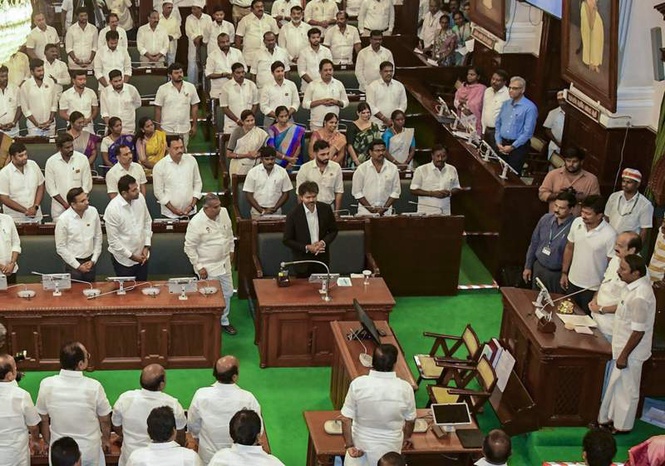 Image from: Tamil Nadu govt floor test: Vijay’s TVK faces crucial confidence vote in Assembly amid divided AIADMK stand