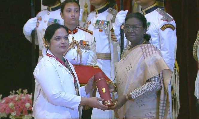 Image from: Who is Chandigarh’s ‘Nightingale’, honoured with national award by President Murmu?